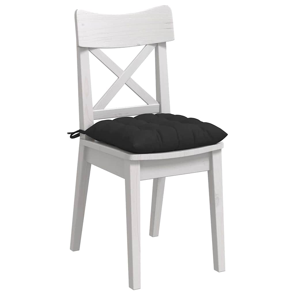 Cuscini per Seduta 4 pcs Nero 40 x 40 x 6 cm Microfibra