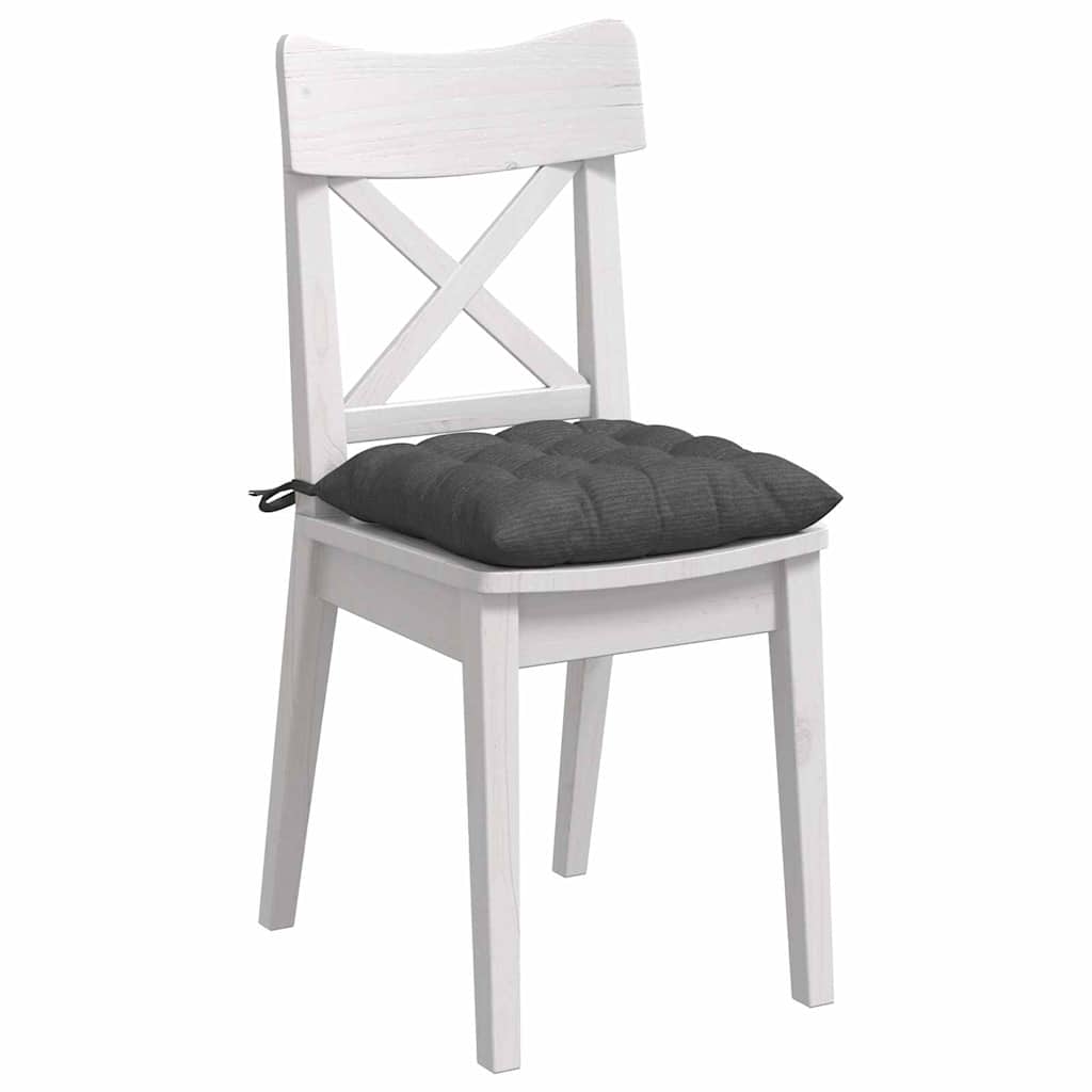 Cuscini per Seduta 4 pcs Grigio scuro 40 x 40 x 6 cm | homemem39