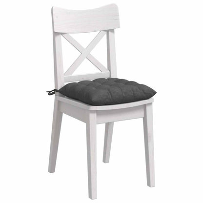 Cuscini per Seduta 4 pcs Grigio scuro 40 x 40 x 6 cm | homemem39