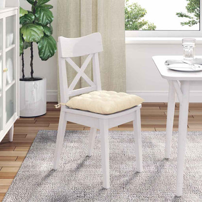 Cuscini per Seduta 4 pcs Crema 40 x 40 x 6 cm Tessuto in Cords
