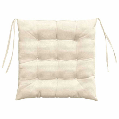 Cuscini per Seduta 4 pcs Crema 40 x 40 x 6 cm Tessuto in Cords