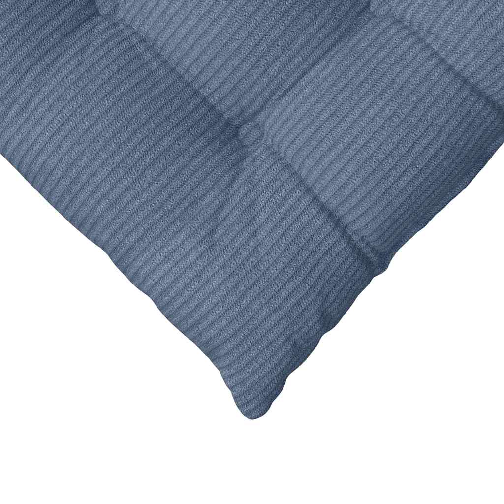 Cuscini per Seduta 4 pcs Blu 40 x 40 x 6 cm Tessuto in Cords