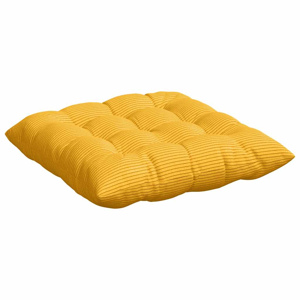 Cuscini per Seduta 4 pcs Giallo Chiaro 40 x 40 x 6 cm | homemem39