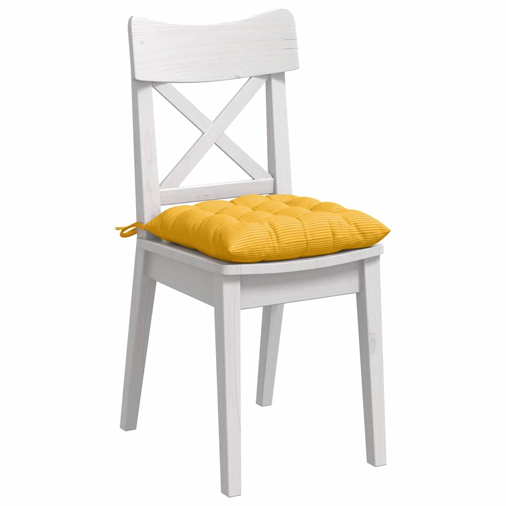 Cuscini per Seduta 4 pcs Giallo Chiaro 40 x 40 x 6 cm | homemem39
