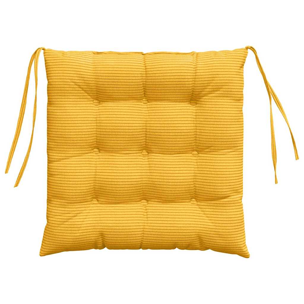 Cuscini per Seduta 4 pcs Giallo Chiaro 40 x 40 x 6 cm | homemem39