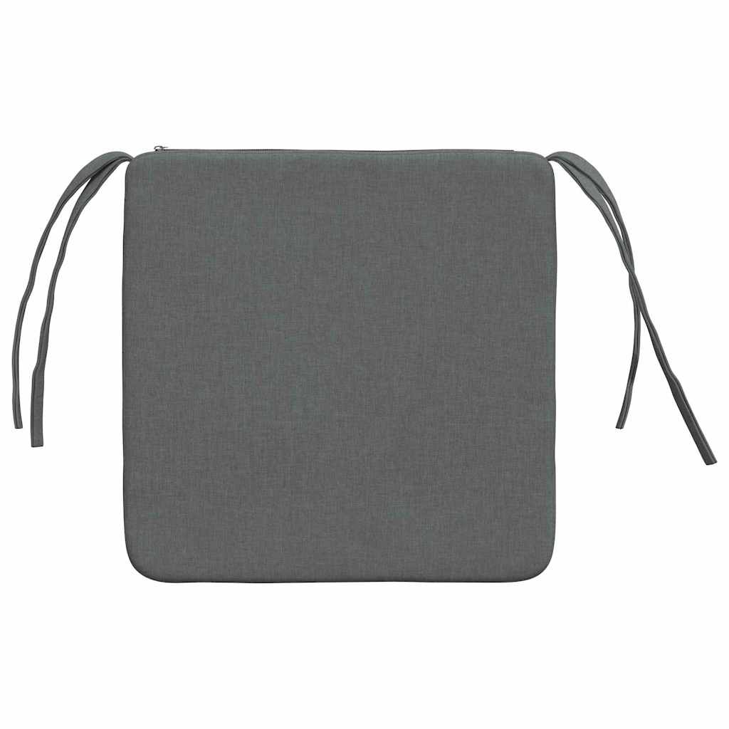 Cuscini per Seduta 4 pcs Grigio scuro 40 x 40 x 3 cm Tessuto | homemem39