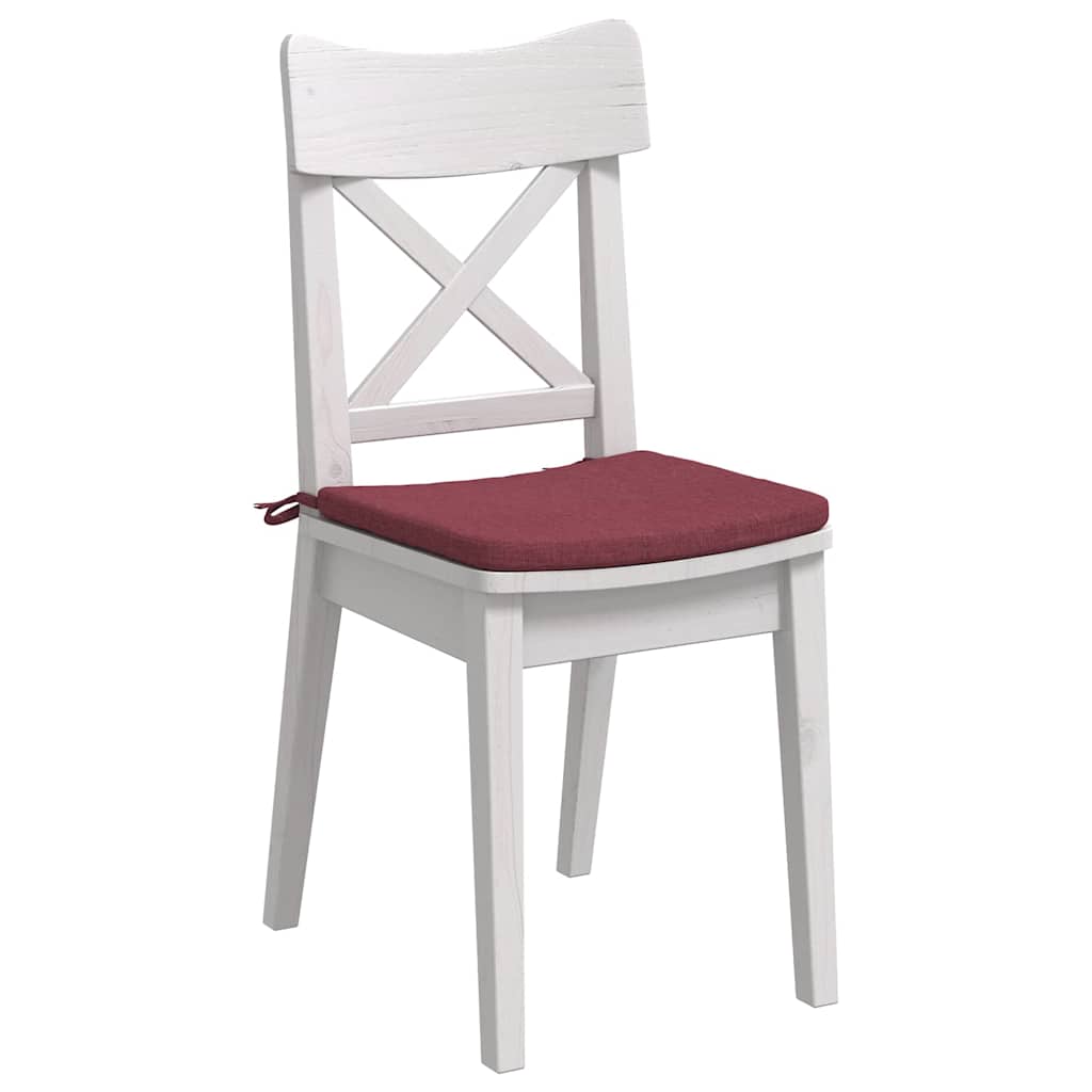 Cuscini per Seduta 4 pcs Rosso Vino 40 x 40 x 3 cm Tessuto | homemem39