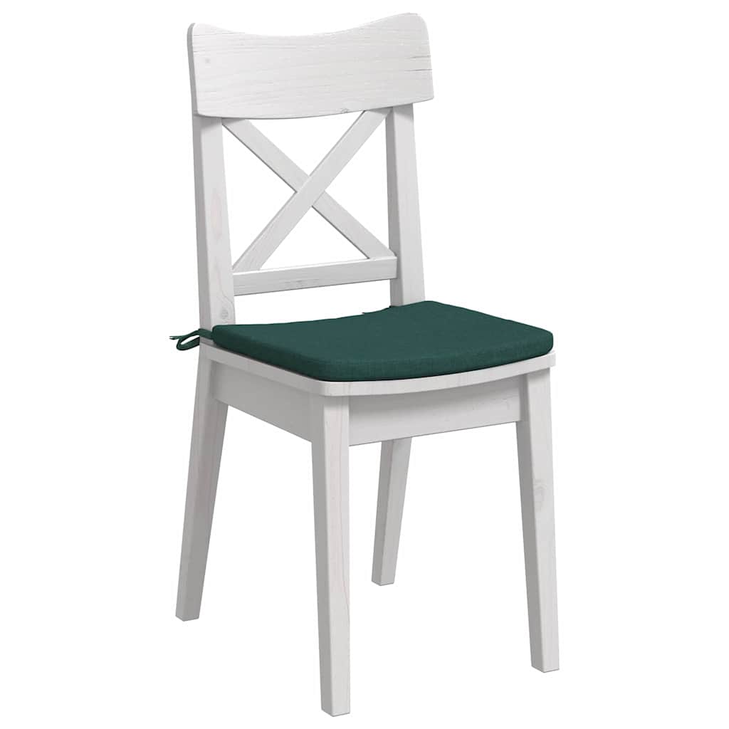 Cuscini per Seduta 4 pz Tessuto Verde Scuro 40 x 40 x 3 cm