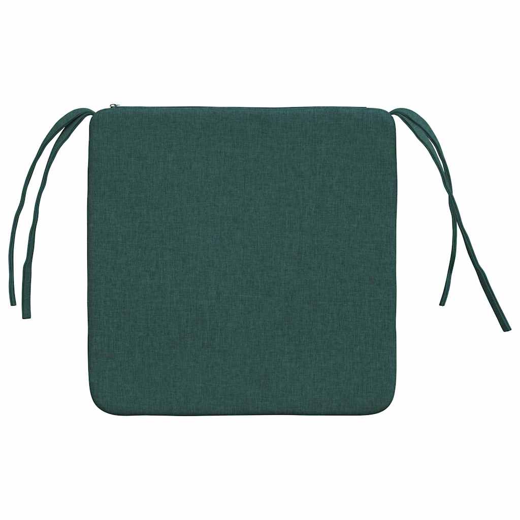 Cuscini per Seduta 4 pz Tessuto Verde Scuro 40 x 40 x 3 cm