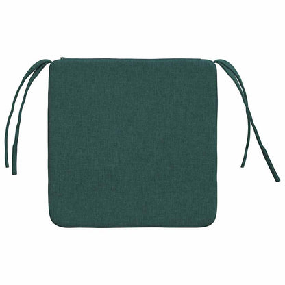 Cuscini per Seduta 4 pz Tessuto Verde Scuro 40 x 40 x 3 cm