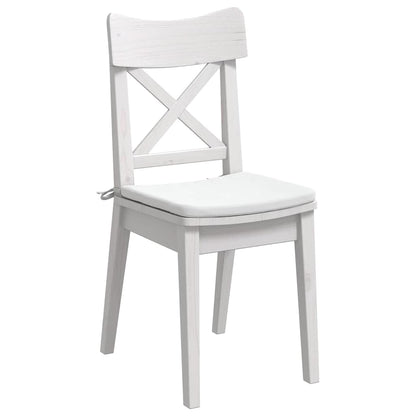 Cuscini per Seduta 4 pcs Bianco 40 x 40 x 3 cm Tessuto