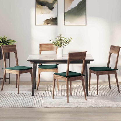 Cuscini per Seduta 4 pcs Verde Scuro 40 x 40 x 3 cm Velluto