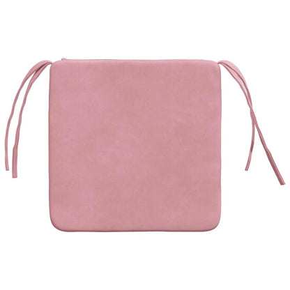 Cuscini per Seduta 4 pcs Rosa 40 x 40 x 3 cm Velluto | homemem39
