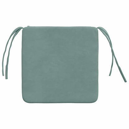Cuscini per Seduta 4 pcs Verde Mare 40 x 40 x 3 cm Velluto | homemem39