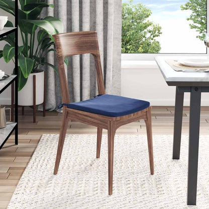 Cuscini per Seduta 4 pcs Blu Polizia 40 x 40 x 3 cm Velluto | homemem39