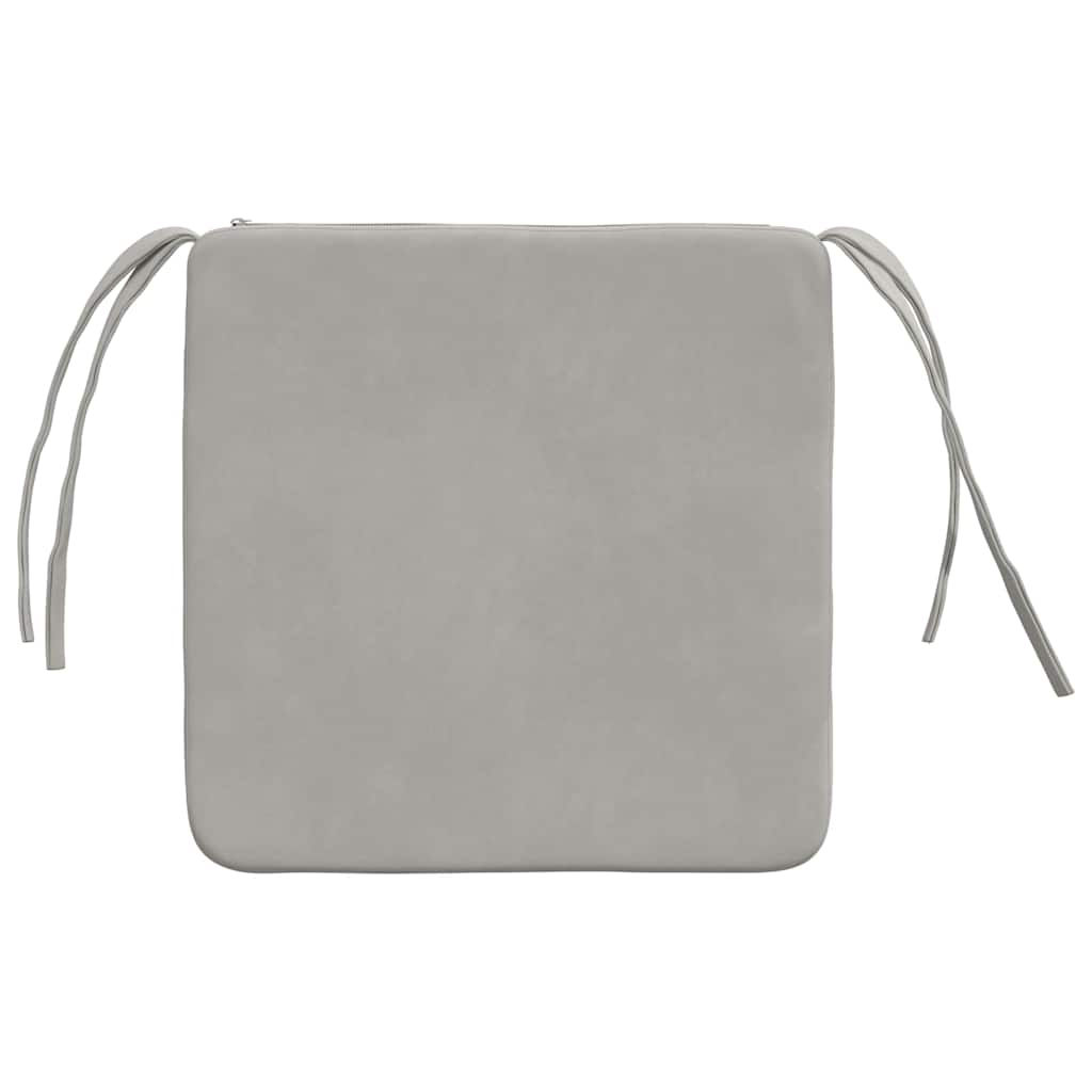 Cuscini per Seduta 4 pcs Grigio chiaro 40 x 40 x 3 cm | homemem39