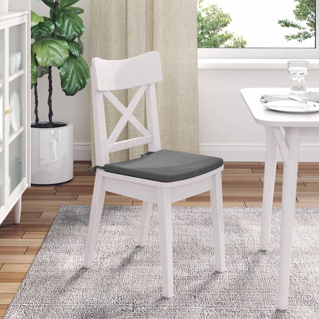 Cuscini per Seduta 4 pcs Grigio scuro 40 x 40 x 3 cm | homemem39