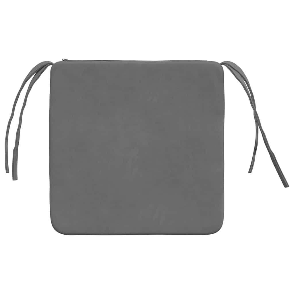 Cuscini per Seduta 4 pcs Grigio scuro 40 x 40 x 3 cm | homemem39