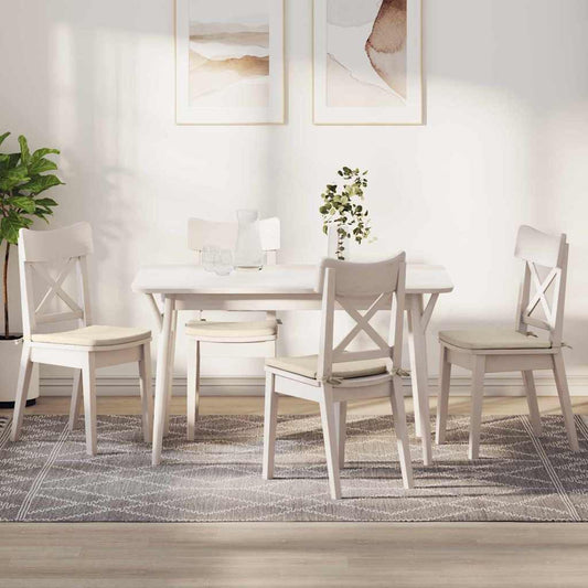 Cuscini per Seduta 4 pcs Crema 40 x 40 x 3 cm Tessuto in Cords