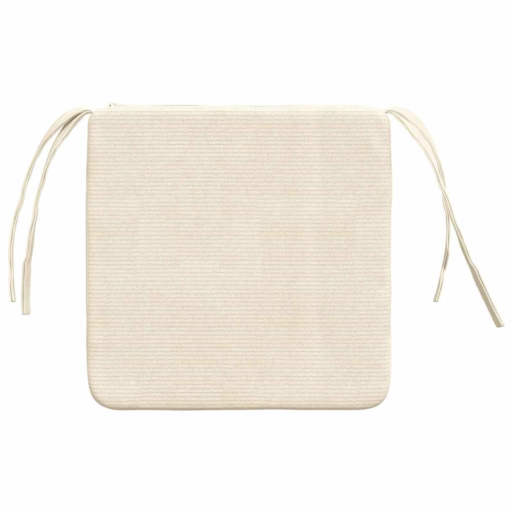 Cuscini per Seduta 4 pcs Crema 40 x 40 x 3 cm Tessuto in Cords | homemem39