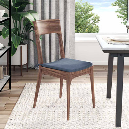 Cuscini per Seduta 4 pcs Blu 40 x 40 x 3 cm Tessuto in Cords | homemem39