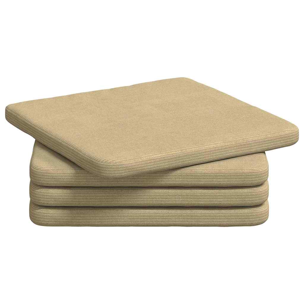 Cuscini per Seduta 4 pcs Grigio Verde 40 x 40 x 3 cm | homemem39