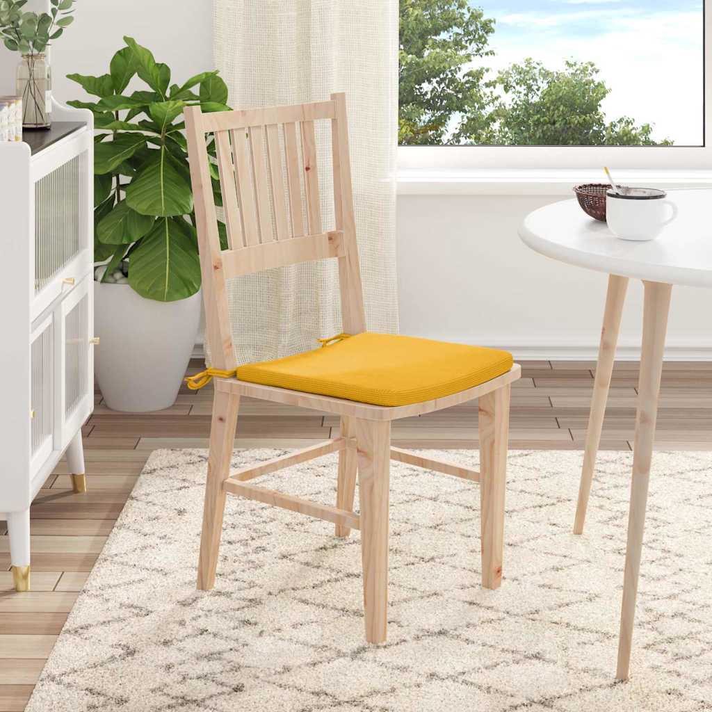 Cuscini per Seduta 4 pcs Giallo Chiaro 40 x 40 x 3 cm