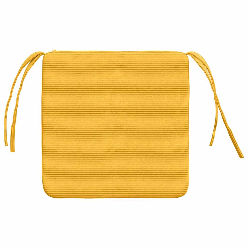 Cuscini per Seduta 4 pcs Giallo Chiaro 40 x 40 x 3 cm | homemem39