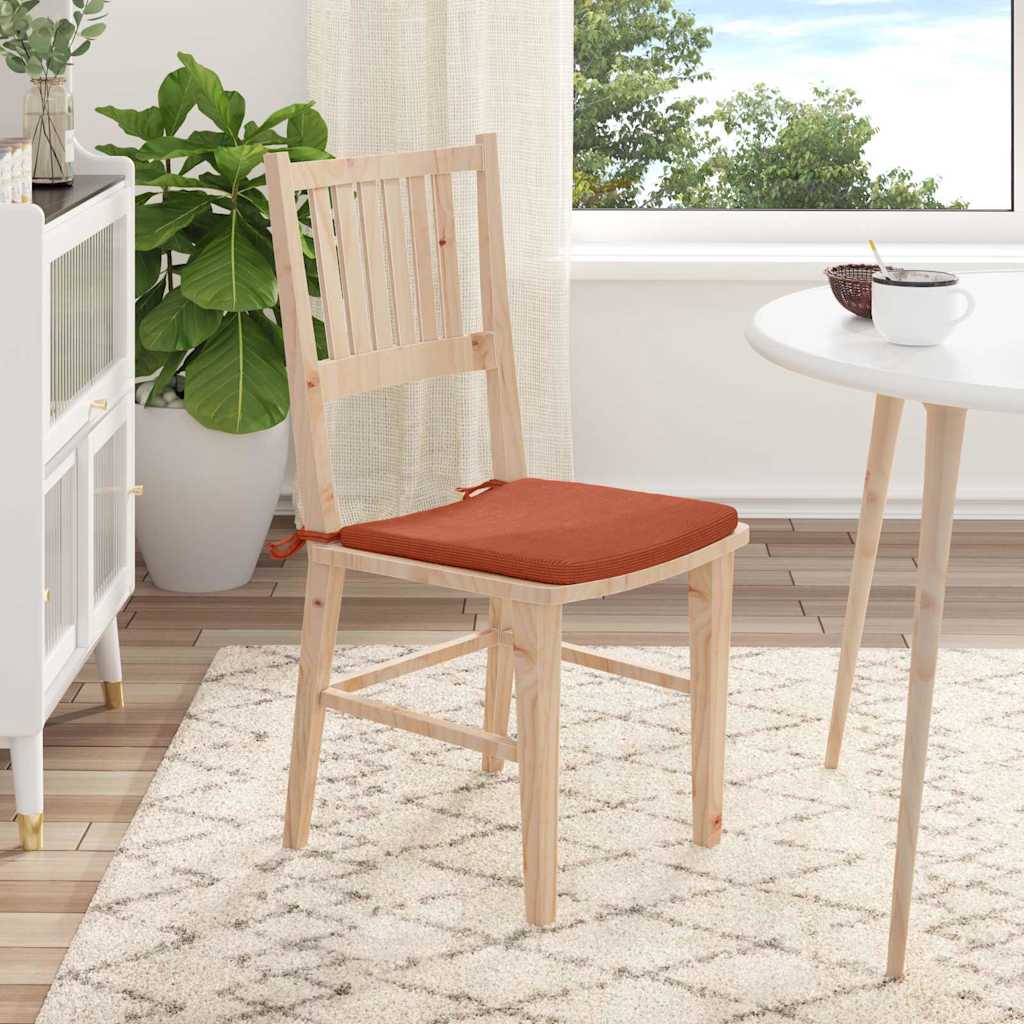 Cuscini per Seduta 4 pcs Rosso Arancio 40 x 40 x 3 cm | homemem39