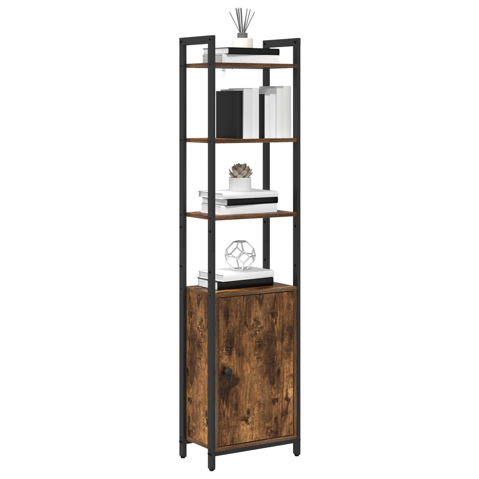 Armadio per Libri Rovere fumé 40 x 24 x 161 cm | homemem39
