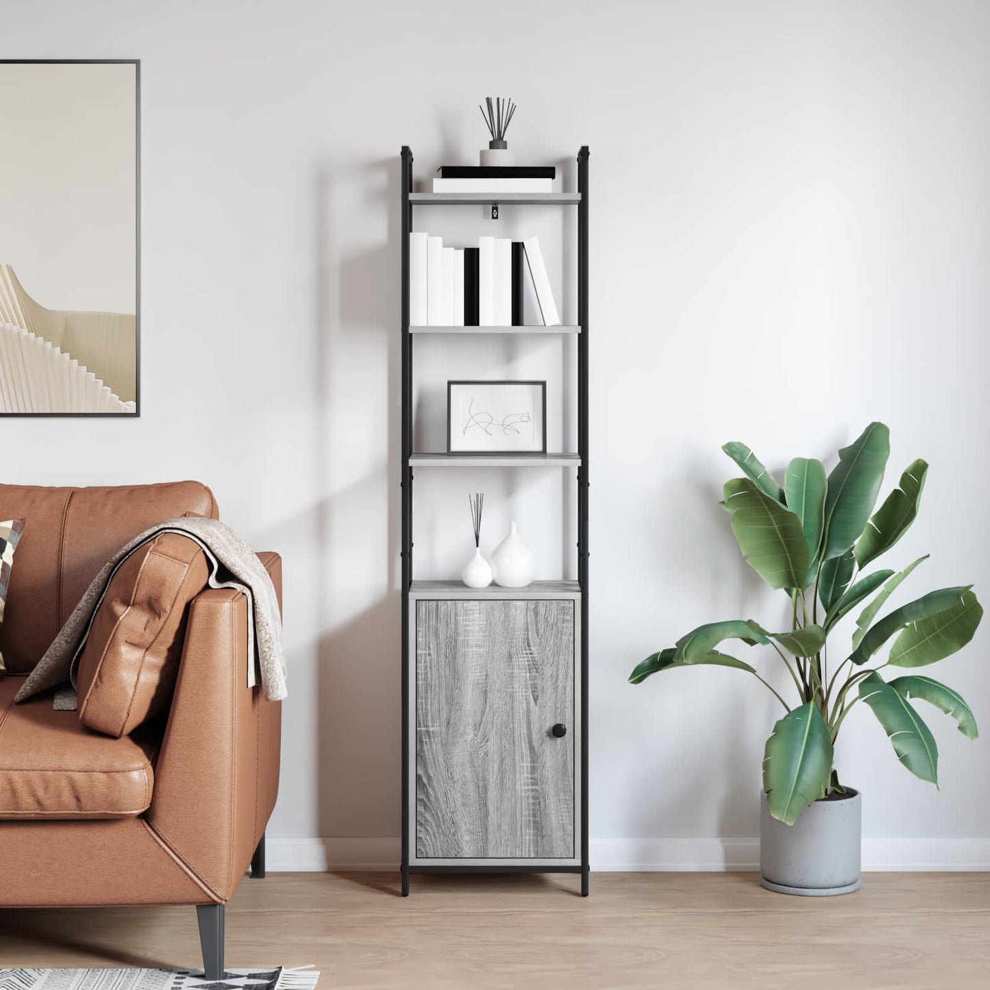 Armadio per Libri Grigio Sonoma 40 x 24 x 161 cm | homemem39