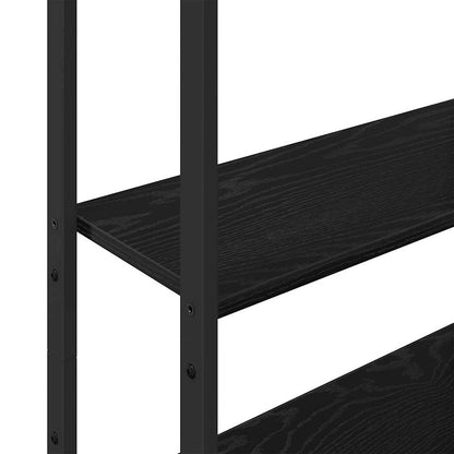 Armadio per Libri Rovere Nero 60 x 24 x 161 cm