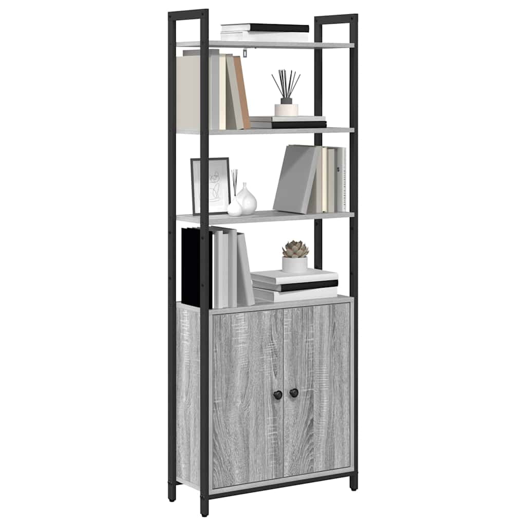 Armadio per Libri Grigio Sonoma 60 x 24 x 161 cm