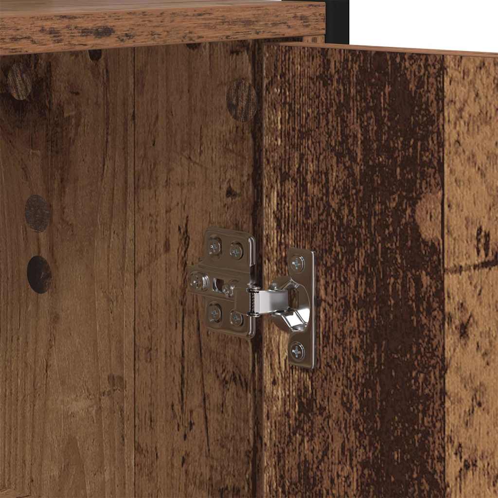 Armadio per Libri 6 livelli 60 x 24 x 161 cm Legno vecchio