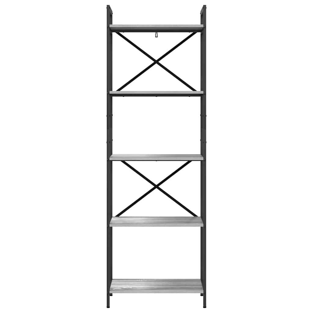 Libreria Grigio Sonoma 56 x 34 x 171 cm Legno multistrato