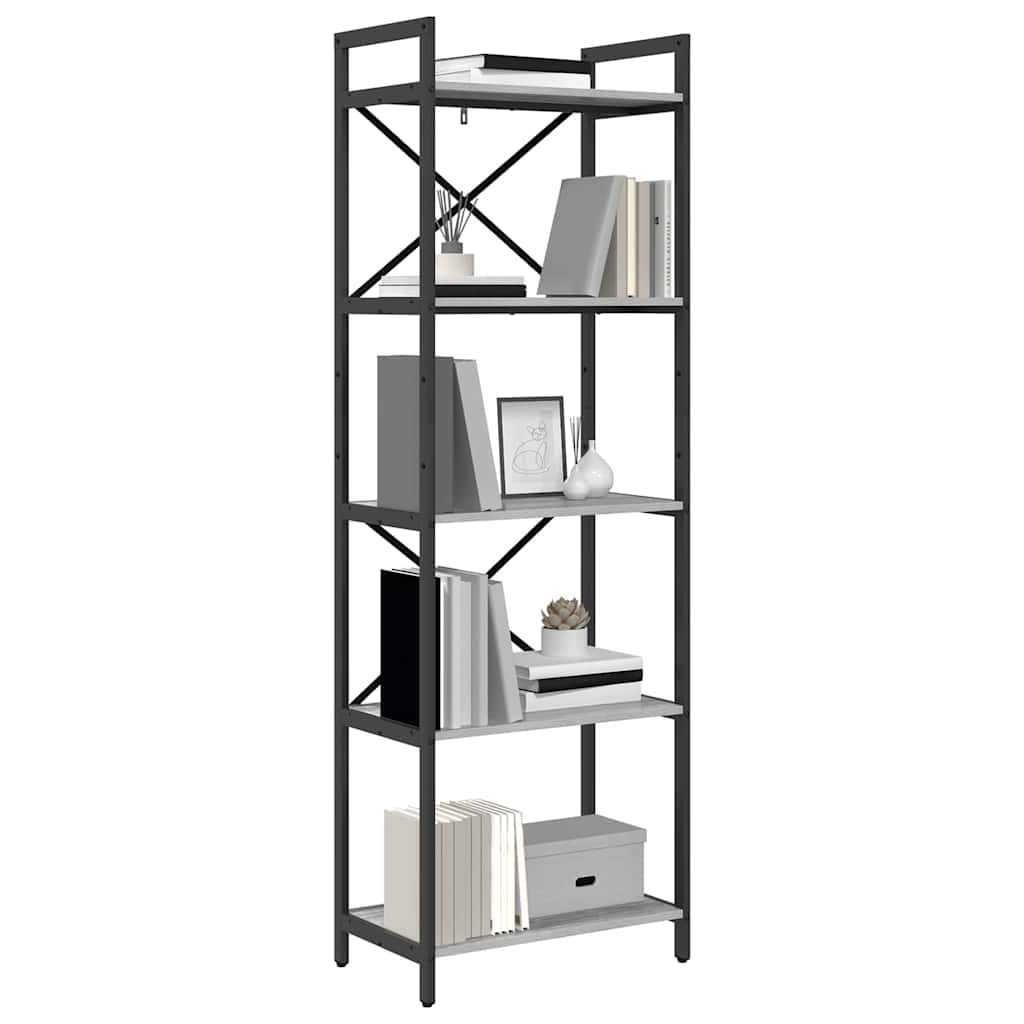 Libreria Grigio Sonoma 56 x 34 x 171 cm Legno multistrato
