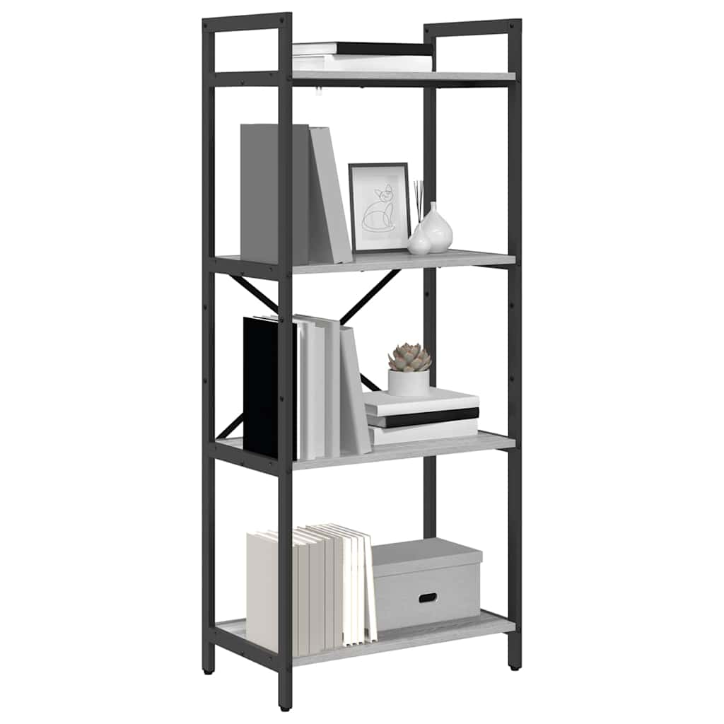 Libreria Grigio Sonoma 56 x 34 x 133,5 cm Legno multistrato