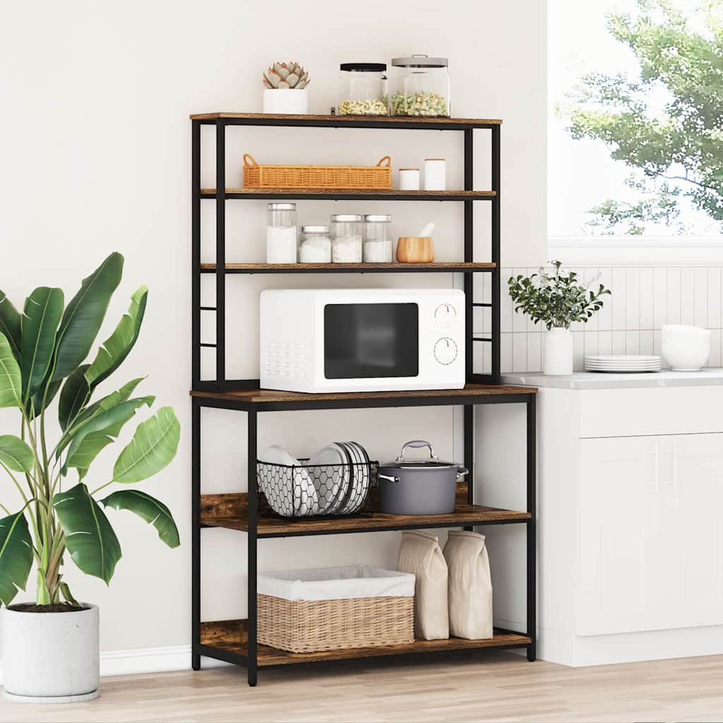 Mensola da cucina Rovere fumé 100 x 40 x 168 cm