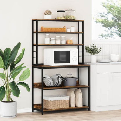 Mensola da cucina Rovere fumé 100 x 40 x 168 cm