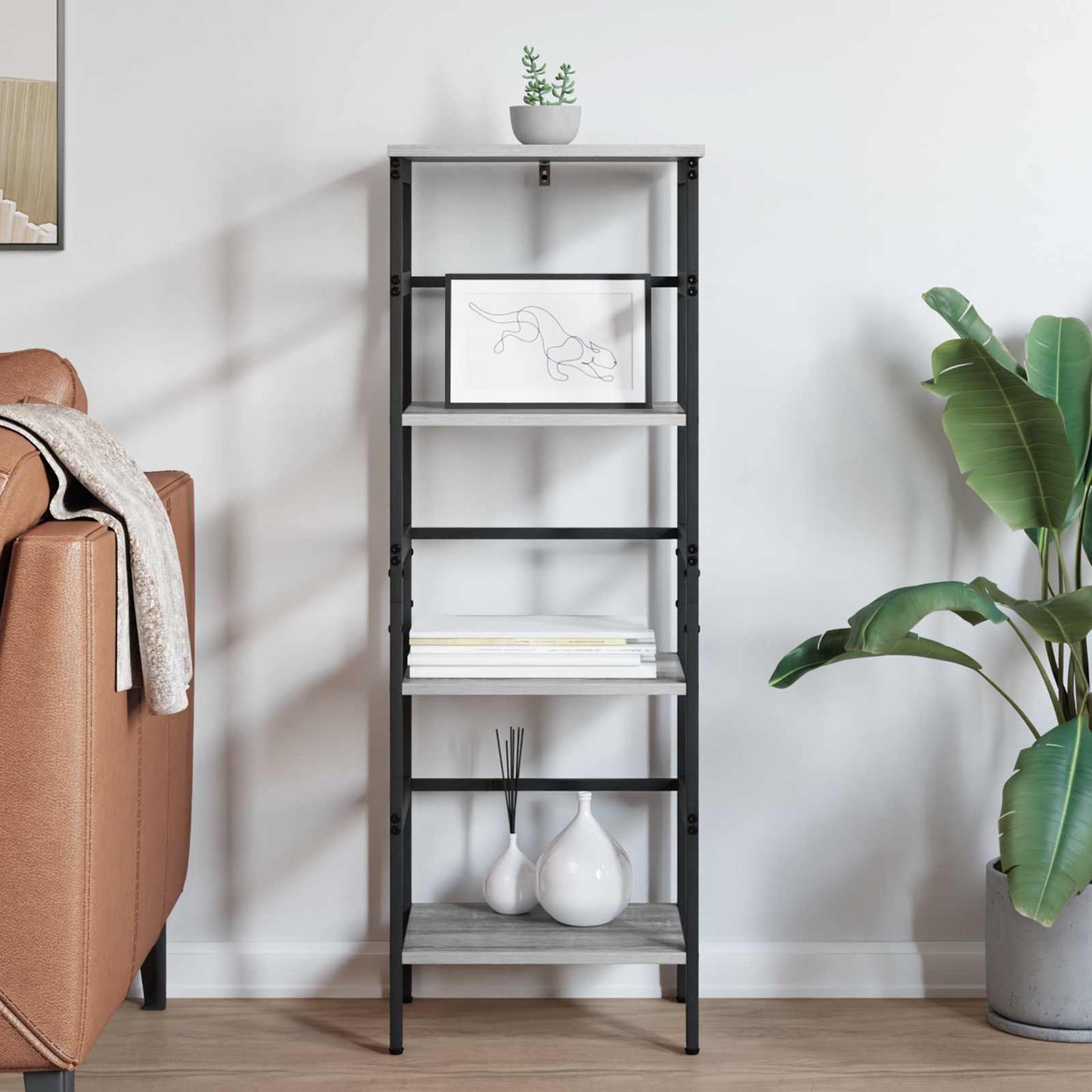 Libreria Grigio Sonoma 40 x 29,5 x 115 cm Legno multistrato | homemem39