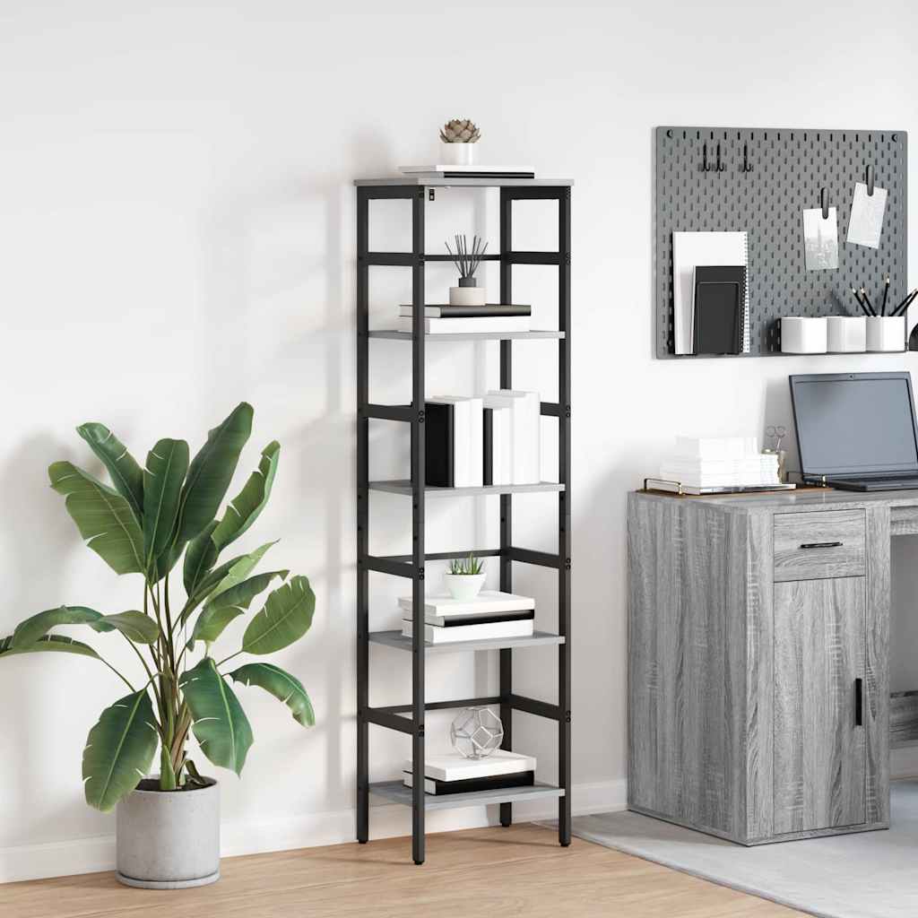 Libreria Grigio Sonoma 40 x 29,5 x 149 cm Legno multistrato