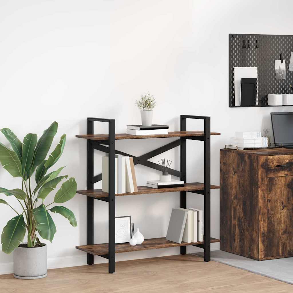 Libreria Rovere fumé 100 x 33,5 x 102 cm Legno multistrato