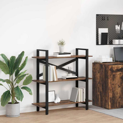 Libreria Rovere fumé 100 x 33,5 x 102 cm Legno multistrato