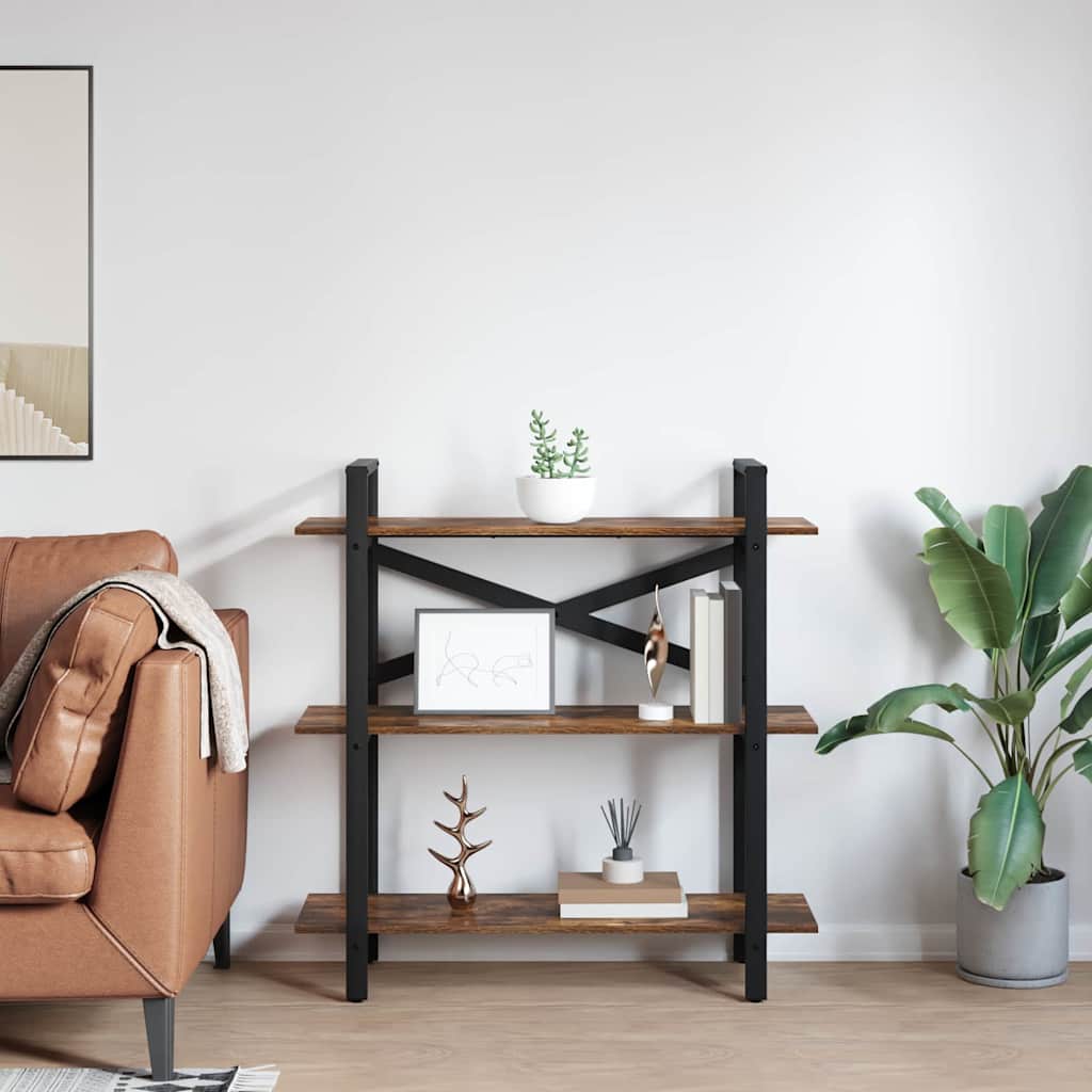 Libreria Rovere fumé 100 x 33,5 x 102 cm Legno multistrato