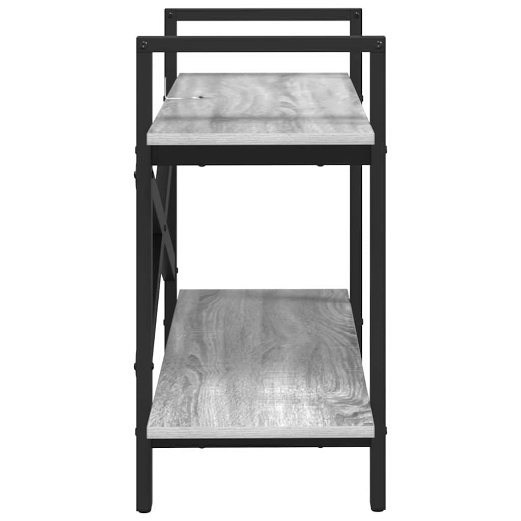 Libreria Grigio Sonoma 100 x 33,5 x 64 cm Legno multistrato