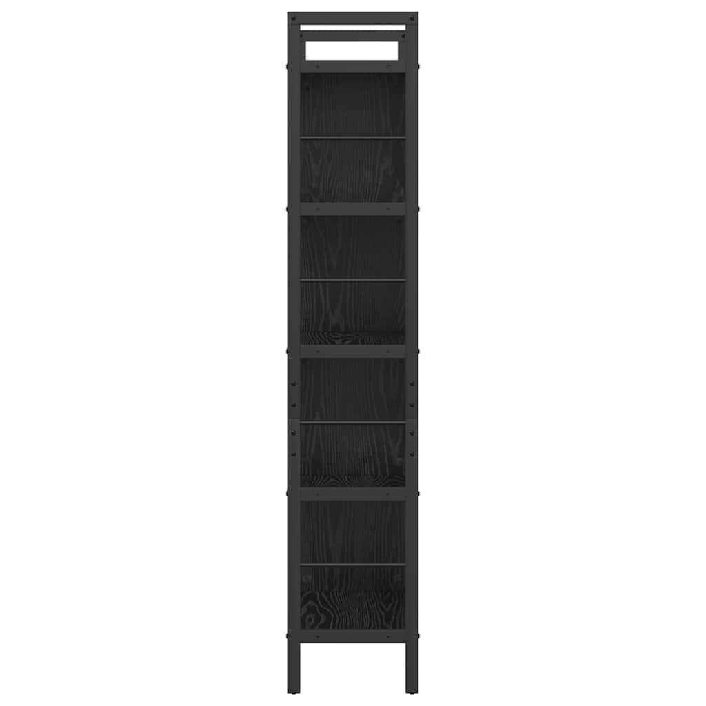 Libreria Rovere Nero 75 x 30 x 156 cm Legno multistrato | homemem39