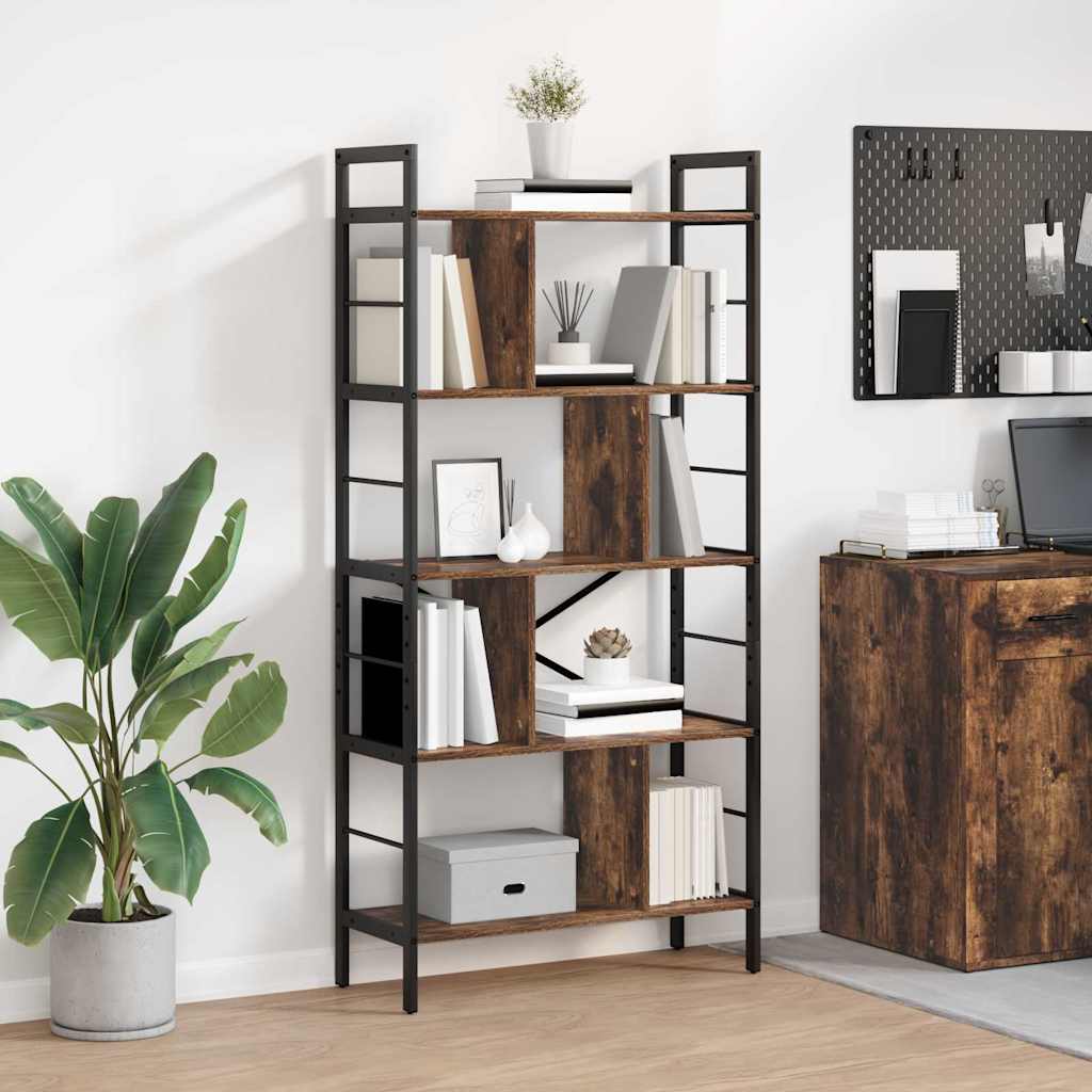 Libreria Rovere fumé 75 x 30 x 156 cm Legno multistrato | homemem39