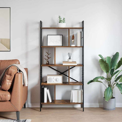Libreria Rovere fumé 75 x 30 x 156 cm Legno multistrato | homemem39