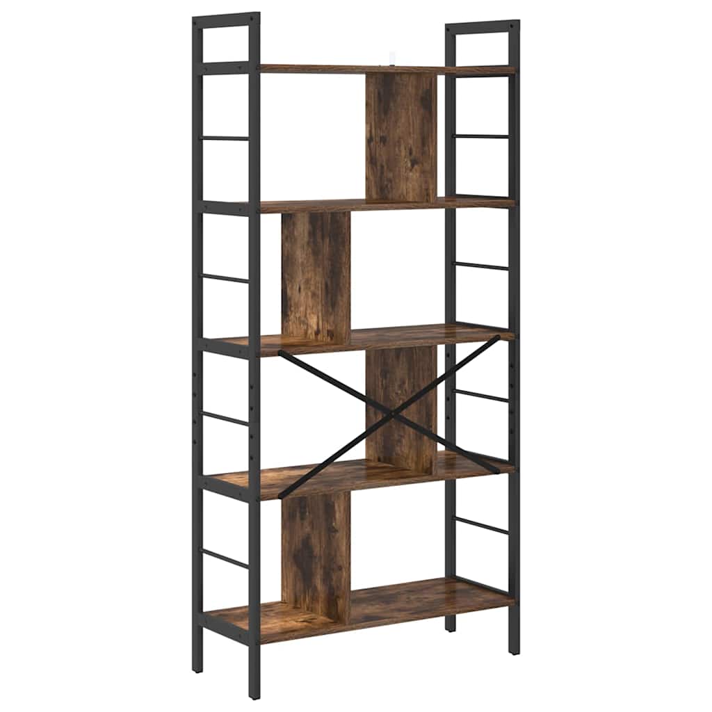 Libreria Rovere fumé 75 x 30 x 156 cm Legno multistrato | homemem39