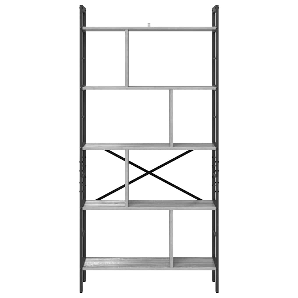 Libreria Grigio Sonoma 75 x 30 x 156 cm Legno multistrato | homemem39